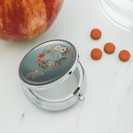 Christmas Peace Wreath Dove Bell Pill Case Trinket Gift Box