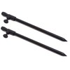 2 Phoxinus Bank Sticks for Fishing. Black, Lightweight, Adjustable 30cm