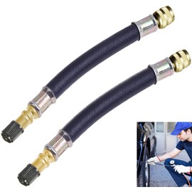 WANGR 2pcs Flexible Rubber Tire Valve Stem Extensions 6.2inch/160mm with Valve Cap for Most Truck Bus Cars Wheels