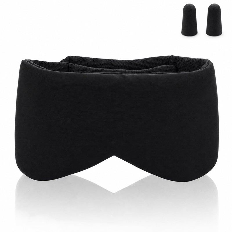 Sleep Mask with Ear Muffs - 2 in 1 Light