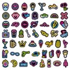 100Pcs Neon Stickers,Waterproof Vinyl Stickers Pack for Water Bottles Skateboard