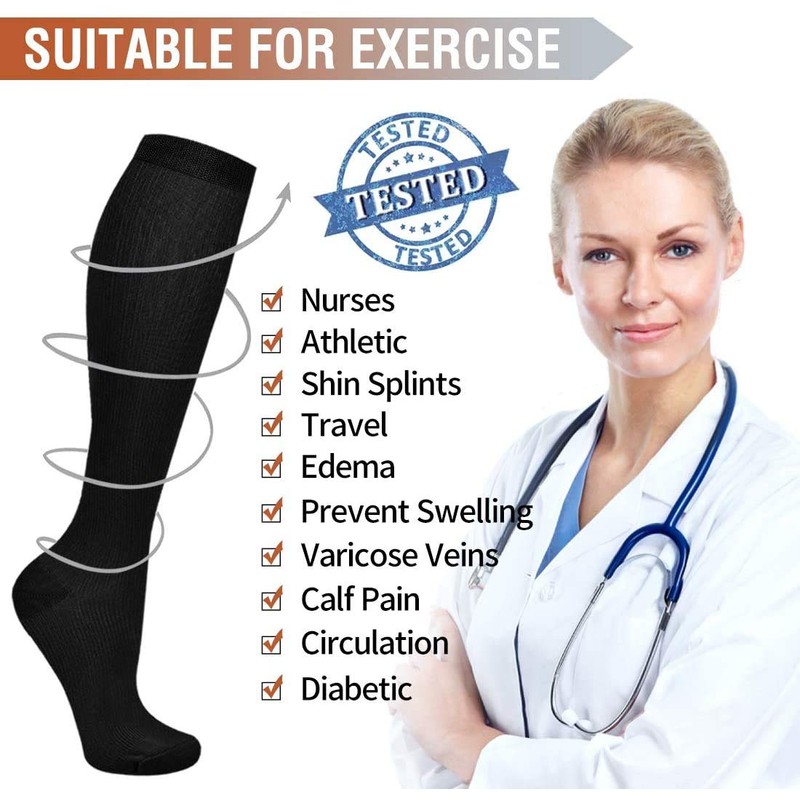 Gcbiger Compression Socks for Men & Women 7 Pairs Circulation