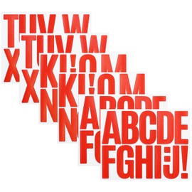 3 Inch Vinyl Letter Stickers, CMBBZZY 72Pieces Large Alphabet Stickers for Mailbox,Outdoors, Signs,Water Bottle, 6 Sheets(RED) Waterproof
