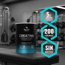 Creatina Monohidratada En Polvo 1 Kg Micronizada 200p Valara 200 Porciones - de, y, Incl