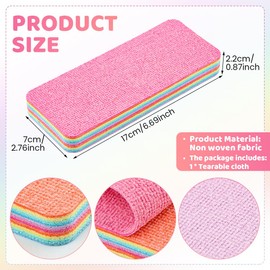 12 Layer Microfiber Sponge Block, Non-Scratch Microfiber sponges Kitchen Dish Sponge for Washing Dishes, Easy Cleaning(Multi-Color)