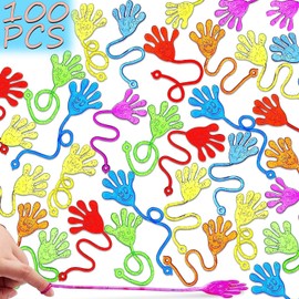 lankatt Colorful Palm Sticky Toys Contiene 100 Divertidos Juguetes Adhesivos de Colores para aliviar el estrés y la ansiedad, Regalo Ideal para niños y niñas (Forma de Palma).