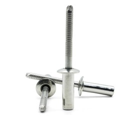 Hippo Hardware (3.2mm X 6mm) Sealed Pop Rivets Closed End Dome Head Blind Sealing A2 Stainless Steel (Pack of 50)