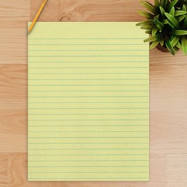 School Smart Composition Paper, No Margin, 8-1/2 x 11 Inches, Yellow, 500 Sheets