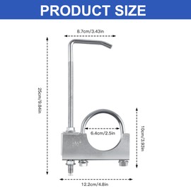 Infreecs 2.5 Inch Universal Exhaust Hanger, Exhaust Clamp with Hanger Kit