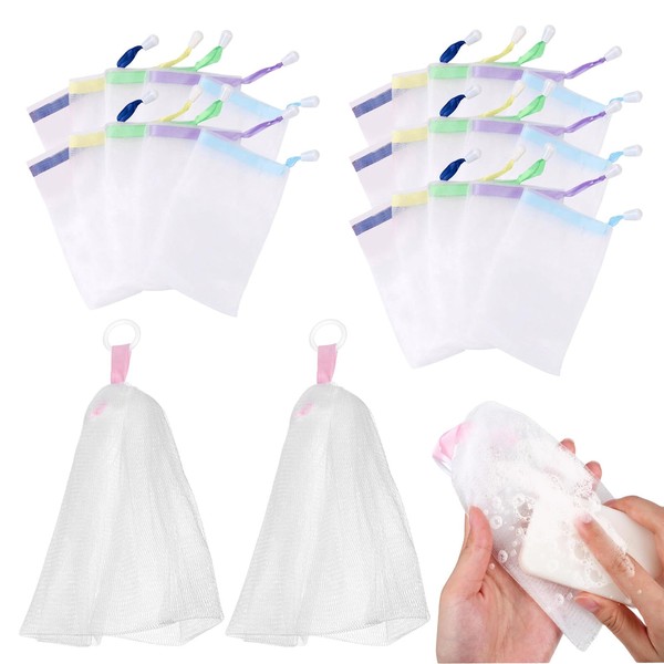 Mesh Soap Net Bag Soap Bag Set – 10 Exfoliating