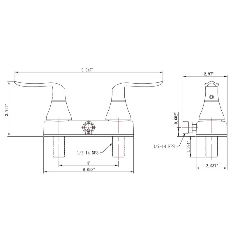 Dura Faucet DF-SA100LH-SN RV Shower Faucet Valve Diverter with Winged