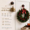 Wreath Hangers for Front Door, 3-Pack Walnut Adhesive Hooks