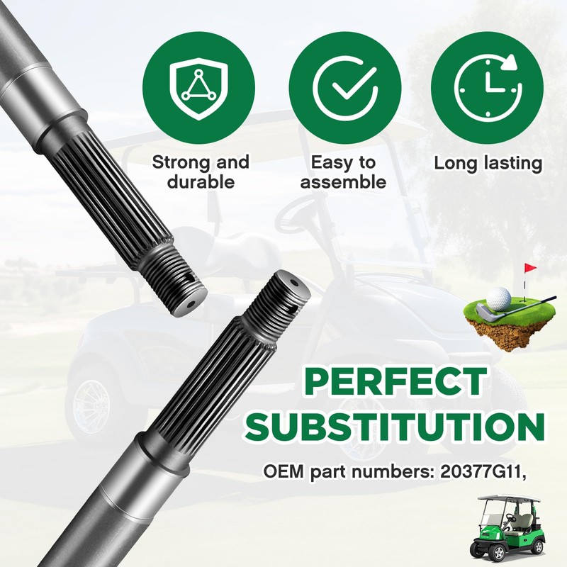 Gisafai Golf Cart Rear Axle Shaft with Bearing Seal Kit