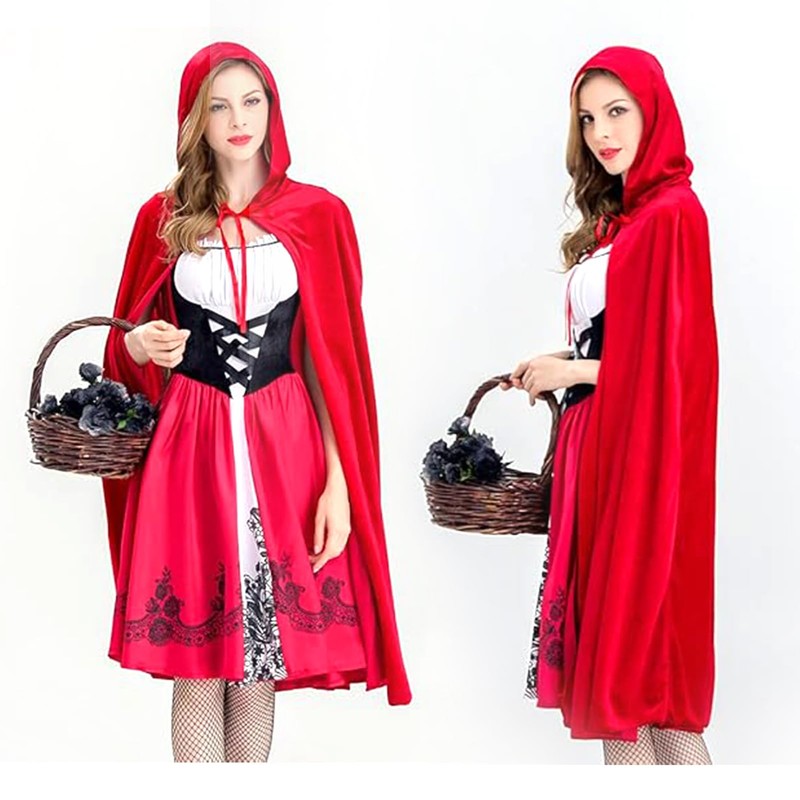 Anraocoss Carnival Red Riding Hood Costume Women's XL