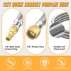 12FT RV Quick Connect Propane Hose with 1/4" Safety Shutoff