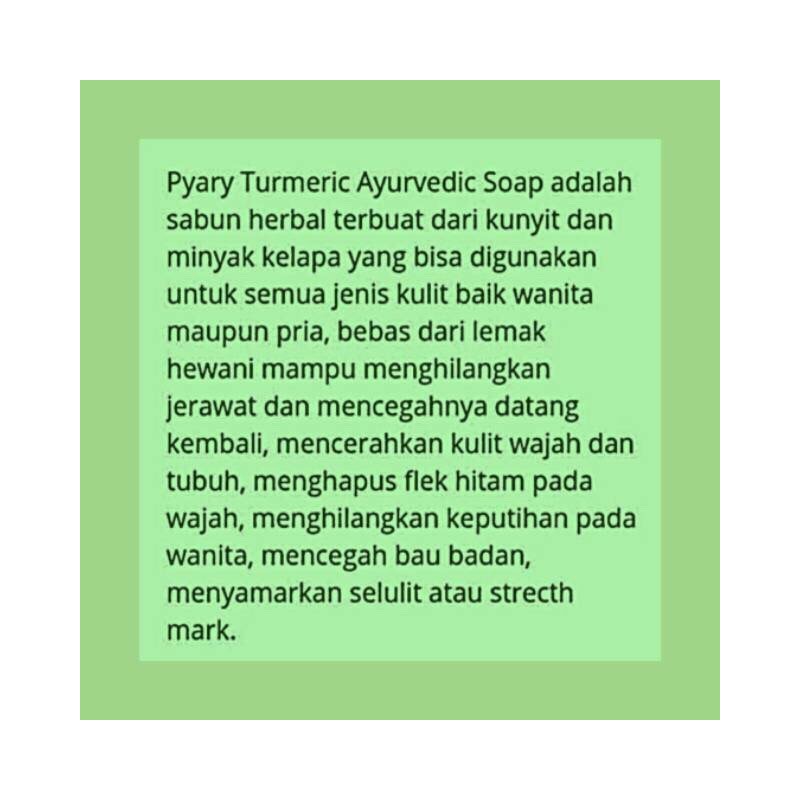 Sabun arab pyary tumeric Original 100% whitening soap NALPAMARA