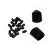 Mobestech 200pcs Black Rubber Thread Protector Elastic End Caps for