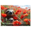 Sloths - Relaxed Through the Year (Desk Calendar 2025 DIN