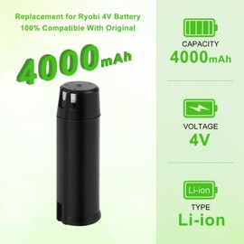 Hanaix 4000mAh Rechargeable Battery Replace for RYOBI AP4001 Tek4 AP4302 AP4700 CSD42l RGS410 RLP416 RP4020 RP4300 RP4400 RP4410 RP4900 RP4520 RP4530 RP490 HP53LK Battery