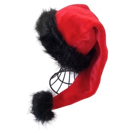OLLULL Red Deluxe Adults Santa Hat for Colorful And Funny Christmas Theme