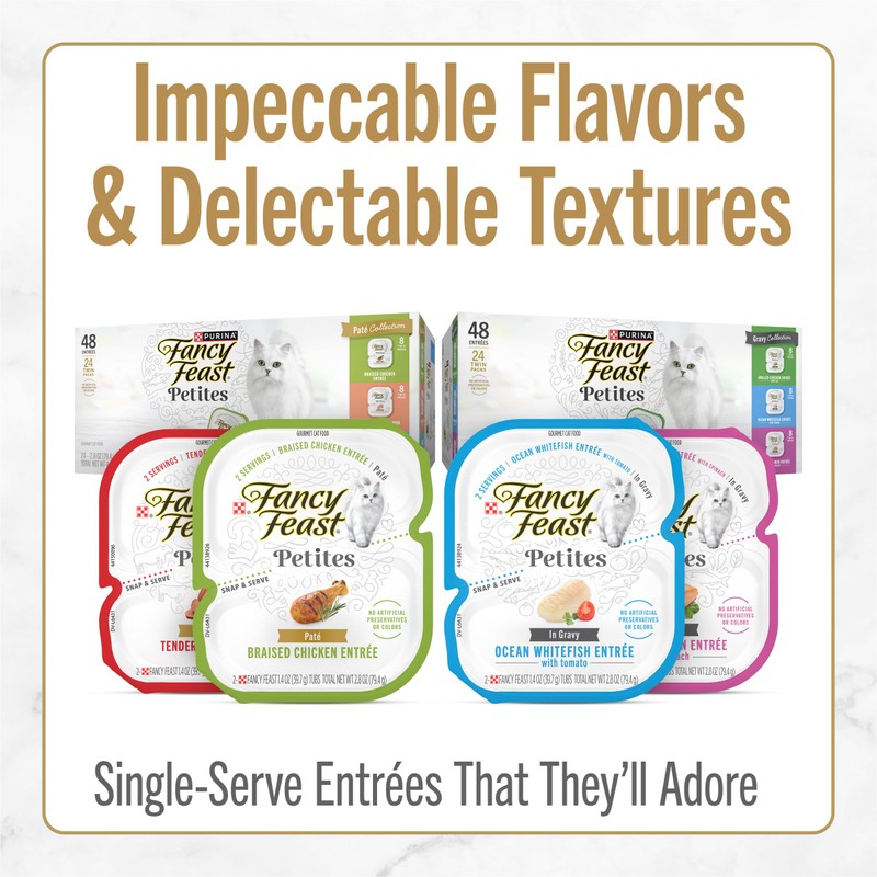 Purina Fancy Feast Petites Seared Salmon Entree With Spinach in