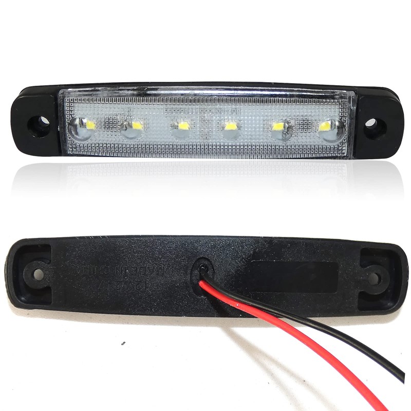 10 pcs 6 Smd Led Front White Clear Side Marker