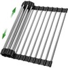 Expandable Large Roll Up Dish Drying Rack 18 Tube 21.25x12.79''Collapsible
