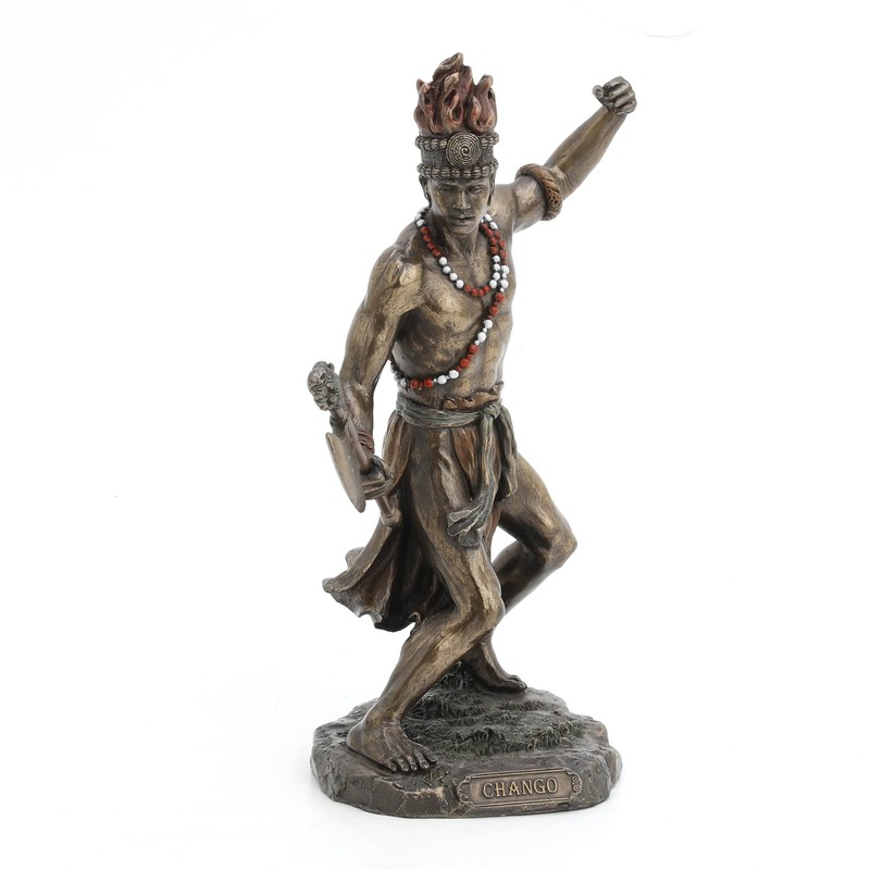 African God of Lightning and War Chango Shango Statue Voodoo