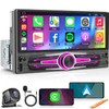 Single DIN Car Radio with Wireless CarPlay & Android Car,
