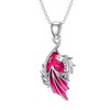 LONAGO Dragon Birthstone Necklace Wyvern Dragon Pendant Necklace Gift for