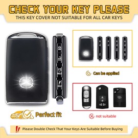 FT FUNTOR for Mazda Key Fob Cover,Compatible with Mazda 3/6/3 Hatchback/CX-5/CX-6/CX-9/CX30/CX-50/CX-70/CX-90,4 Buttons TPU Key Cover with Golden Edge (A-Green)