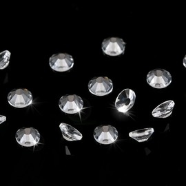 novani Novani Rhinestones Glass Rhinestones for Crafts Nail Gems Clear Stones Jewels Round Gemstones Non-Hotfix Crystal,SS8,1440 Pieces,Transparent