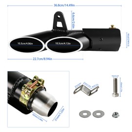 Motorcycle Exhaust Tips 1.5-2" inlet, Motorcycle Slip On Muffler 38-51mm Inlet for Street/Sport Motorcycles and Scooters, Dirt Bike ATV Street Bike