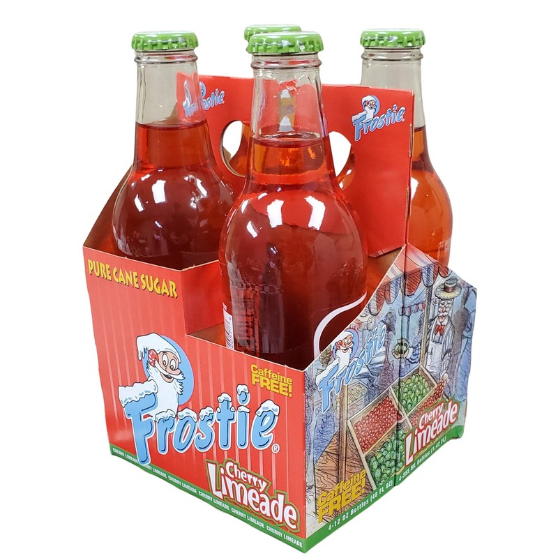 Frostie Soda 12 ounce Glass Bottles (Cherry Limeade, 4)