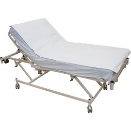 Heavy Weight Soaker 100% Cotton Waterproof Reusable Incontinence Underpad with Elastic Straps, 36x82, Fits Hospital Bed Mattress - 9oz Soaker