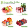6 Pack Food Storage Organizer Bins Clear Plastic Removable Snack