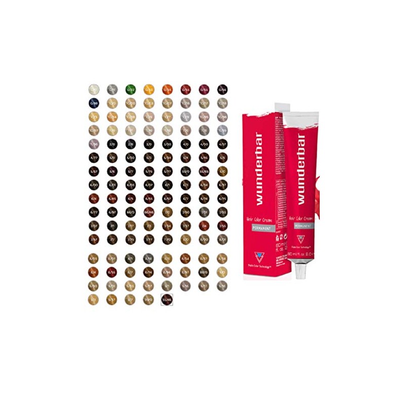 WUNDERBAR - PERMANENT HAIR COLOUR CREAM - FULL RANGE 60ML