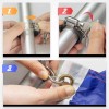 Anley 4 Pack Flagpole Clamp and Clip Kit Stainless Steel