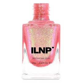 ILNP Pink Flamingo - Iridescent Hot Pink Holographic Jelly Nail Polish