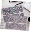 Tofficu Plush Floral Document Bag 4pcs A4 File Folder Office