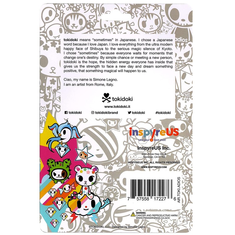 Tokidoki Air Freshener - Adios - Midnight Ice Scent, Black