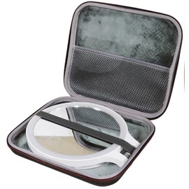 Maoershan - Funda de transporte dura de EVA para espejo de aumento FASCINATE 10 x 1 x 1 x doble cara, espejo de cambiador recargable (no incluye espejo), Negro -