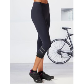 Terry Cycling Bella Prima Bike Knickers, Padded Bicycle Capris For Women, Silicone Leg Band Flex Air Carbon Bike Chamois - Blackout, XX Large