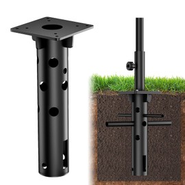 In-ground Umbrella Base, Cantilever Umbrella Base, Universal Stainless Steel Outdoor Umbrella Stand for Lawns, Terraces, Gardens, Cafes, Pool