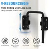 Patio Sliding Door Loop Lock, Thickened Anti-Rust Sliding Gate Latch