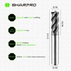 SHAPPRO 5/16 Inch Carbide Square End Mill Aluminum Bits 4