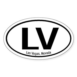 CafePress Las Vegas, Nevada Oval Sticker Oval Car Bumper Sticker