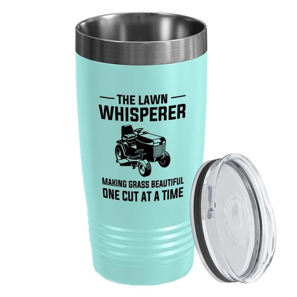Lawn Mower Teal Edition Tumbler 20oz - The lawn whisperer