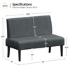 Yaheetech Small Comfy Sofa Mini Loveseat Couch 2-Seater Armless Sofa