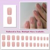 Nude Pink French Tip Press On Nails – Eco-Friendly Gel,